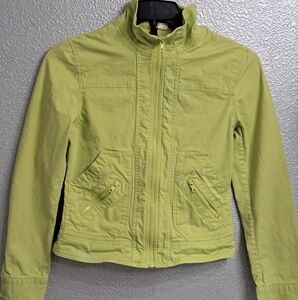 Rare Vintage Lime Green Jean Jacket   Size 6